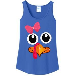 Funny Thanksgiving Turkey Face Cute Ladies Essential Tank