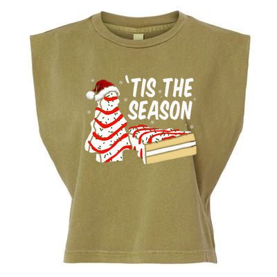 Funny Tis The Season Design Christmas Tree Cakes Debbie Garment-Dyed Women's Muscle Tee