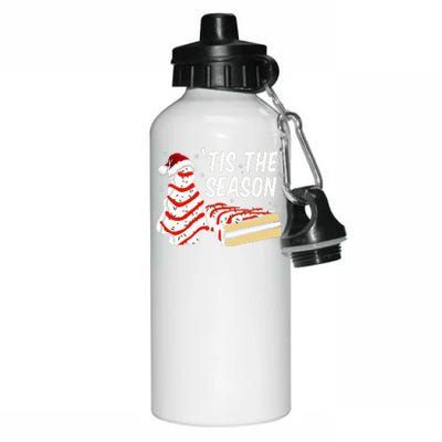 Funny Tis The Season Design Christmas Tree Cakes Debbie Aluminum Water Bottle 