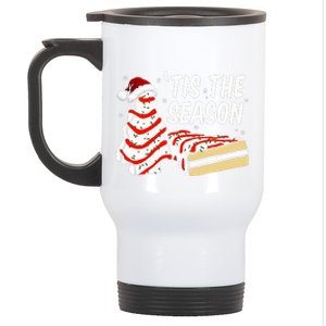 Funny Tis The Season Design Christmas Tree Cakes Debbie Stainless Steel Travel Mug