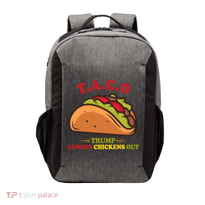 Funny Taco Trump Always Chickens Out Vector Backpack