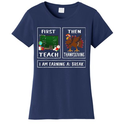 First Teach Then Thanksgiving IM Earning A Break Teacher Women's T-Shirt