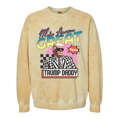 Funny Trump Take America Back DaddyS Home Trump Pink 2024 Colorblast Crewneck Sweatshirt