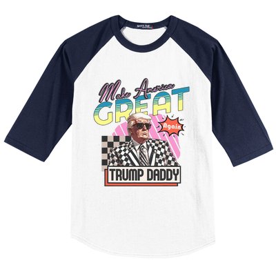 Funny Trump Take America Back DaddyS Home Trump Pink 2024 Baseball Sleeve Shirt