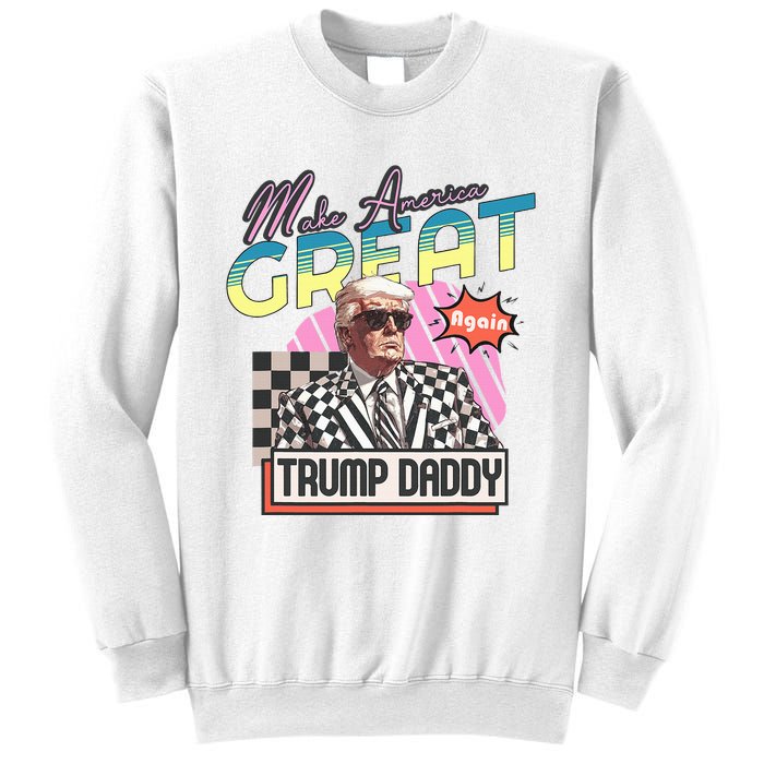 Funny Trump Take America Back DaddyS Home Trump Pink 2024 Sweatshirt