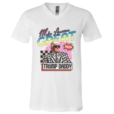 Funny Trump Take America Back DaddyS Home Trump Pink 2024 V-Neck T-Shirt