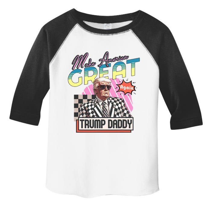 Funny Trump Take America Back DaddyS Home Trump Pink 2024 Toddler Fine Jersey T-Shirt