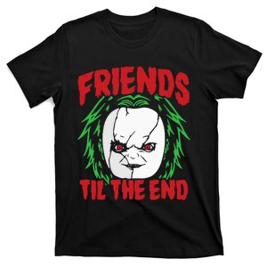 Friends Till The End Lazy Halloween Costume Horror Movie T-Shirt