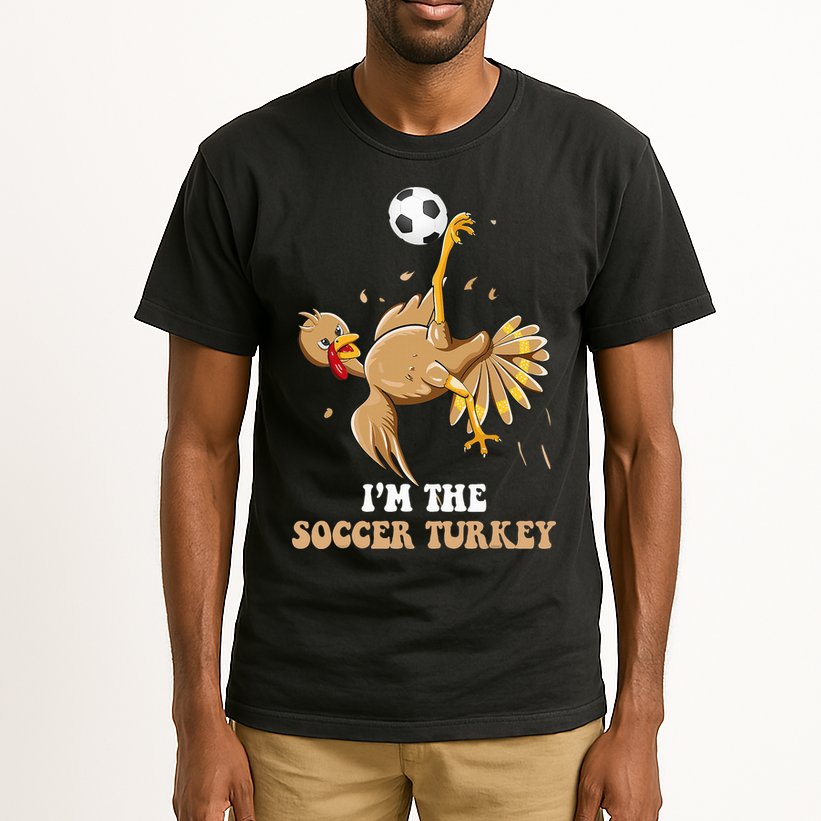 Funny Thanksgiving Turkey Soccer Tall T-Shirt