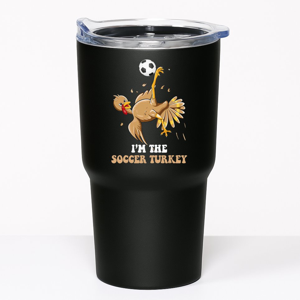 Funny Thanksgiving Turkey Soccer Tumbler