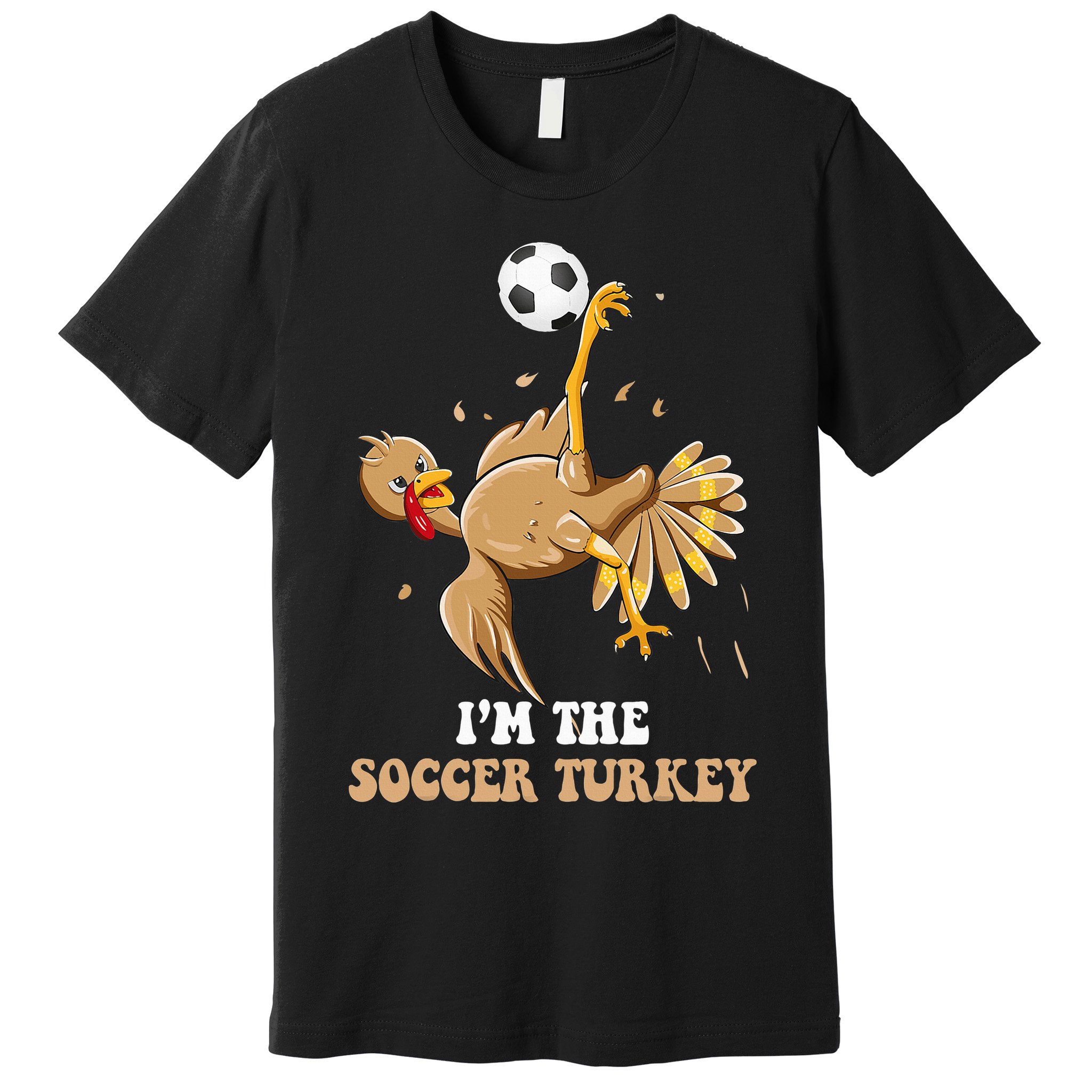 Funny Thanksgiving Turkey Soccer Premium T-Shirt