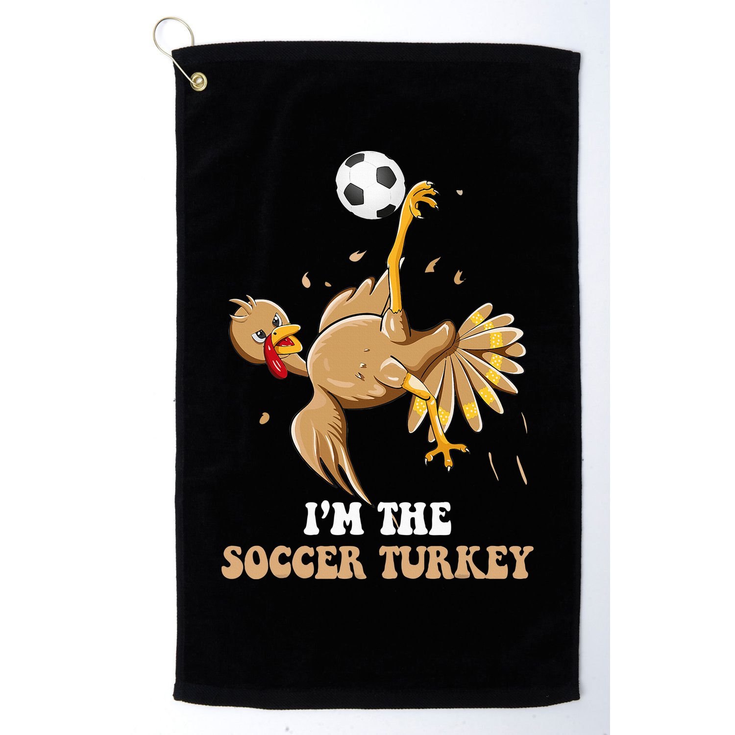 Funny Thanksgiving Turkey Soccer Golf Towel