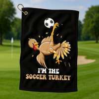 Funny Thanksgiving Turkey Soccer Golf Towel