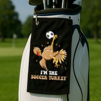 Funny Thanksgiving Turkey Soccer Golf Towel