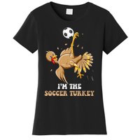 Funny Thanksgiving Turkey Soccer Women's T-Shirt