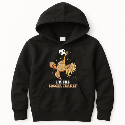 Funny Thanksgiving Turkey Soccer Kids Hoodie