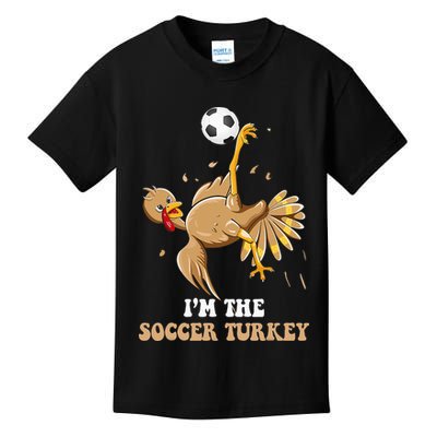Funny Thanksgiving Turkey Soccer Kids T-Shirt