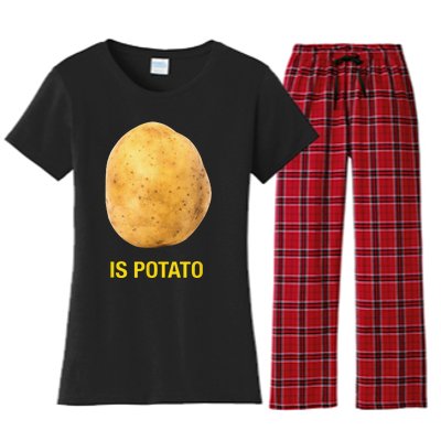 Funny Trendy The Late Show With Stephen Colbert Is Potato Charity Women's Flannel Pajama Set