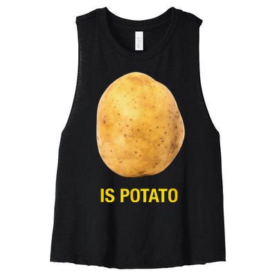 Funny Trendy The Late Show With Stephen Colbert Is Potato Charity Women's Racerback Cropped Tank