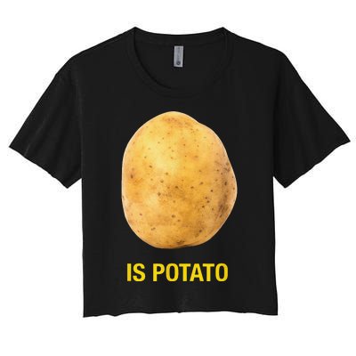 Funny Trendy The Late Show With Stephen Colbert Is Potato Charity Women's Crop Top Tee