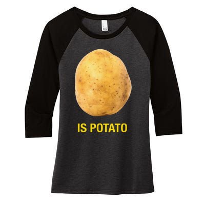 Funny Trendy The Late Show With Stephen Colbert Is Potato Charity Women's Tri-Blend 3/4-Sleeve Raglan Shirt