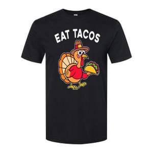 Funny Thanksgiving Turkey Eat Tacos Mexican Thanksgiving Fun Softstyle CVC T-Shirt