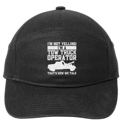 Funny Tow Truck Driver & Tow Operator Wrecker 7-Panel Snapback Hat
