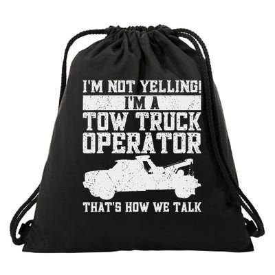 Funny Tow Truck Driver & Tow Operator Wrecker Drawstring Bag