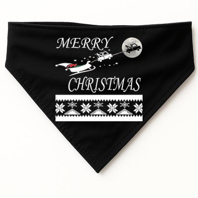 Funny Tow Truck Driver Christmas Gift Repo USA-Made Doggie Bandana