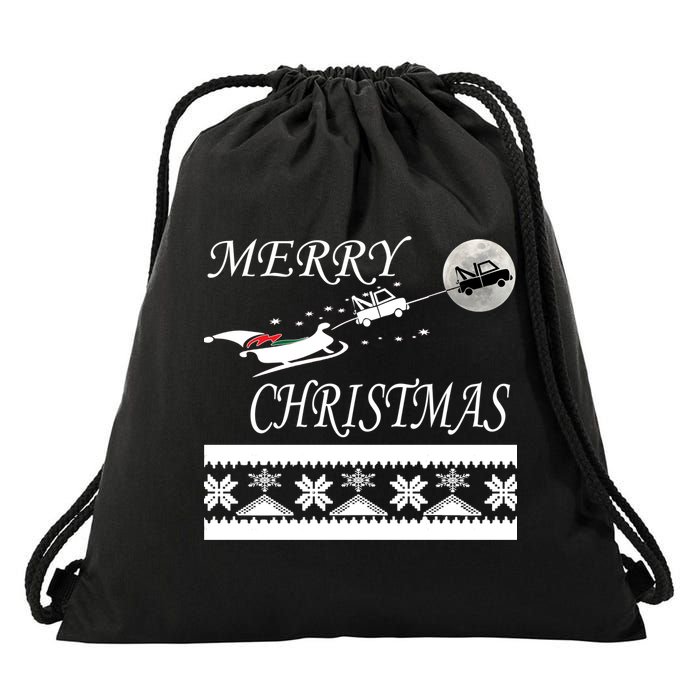 Funny Tow Truck Driver Christmas Gift Repo Drawstring Bag