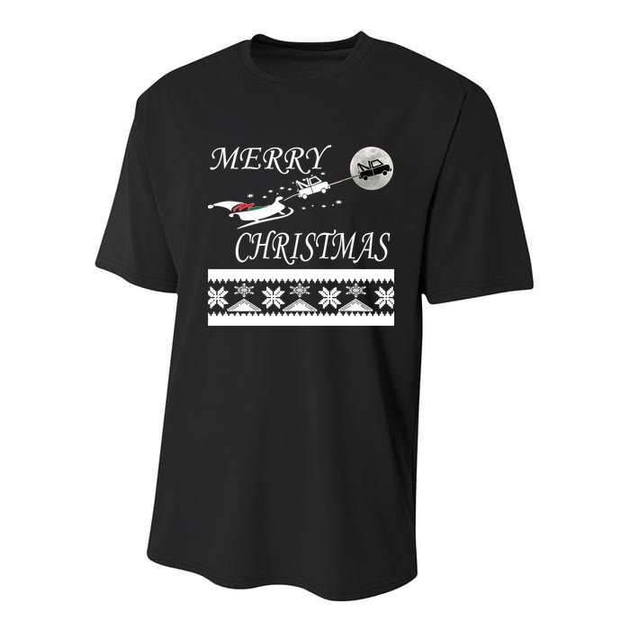 Funny Tow Truck Driver Christmas Gift Repo Youth Performance Sprint T-Shirt