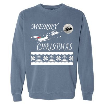Funny Tow Truck Driver Christmas Gift Repo Garment-Dyed Sweatshirt
