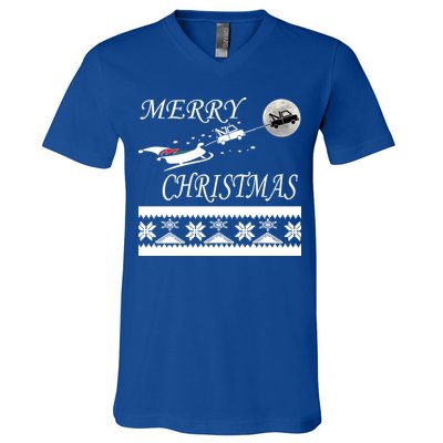 Funny Tow Truck Driver Christmas Gift Repo V-Neck T-Shirt