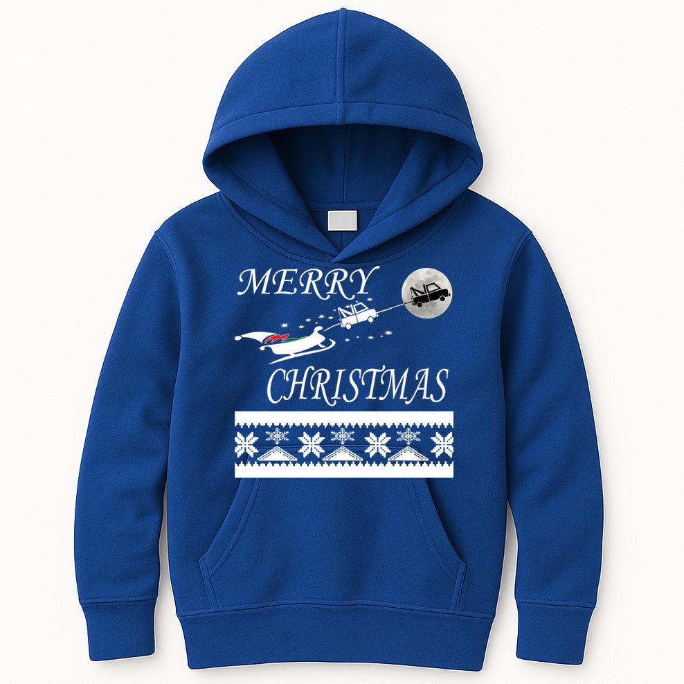 Funny Tow Truck Driver Christmas Gift Repo Kids Hoodie