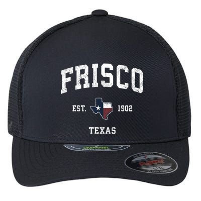 Frisco Texas Tx Vintage State Flag Sports Flexfit Unipanel Trucker Cap