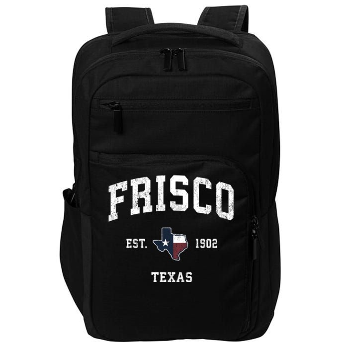 Frisco Texas Tx Vintage State Flag Sports Impact Tech Backpack