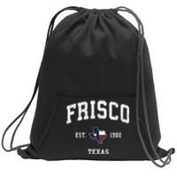 Frisco Texas Tx Vintage State Flag Sports Sweatshirt Cinch Pack Bag