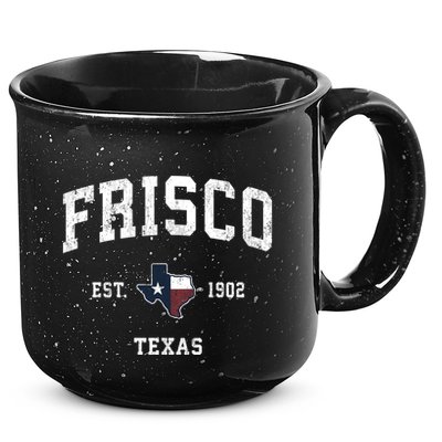 Frisco Texas Tx Vintage State Flag Sports 15oz Campfire Ceramic Mug
