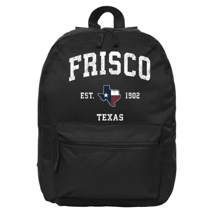 Frisco Texas Tx Vintage State Flag Sports 16 in Basic Backpack