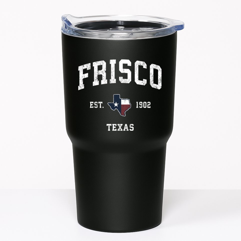 Frisco Texas Tx Vintage State Flag Sports Tumbler