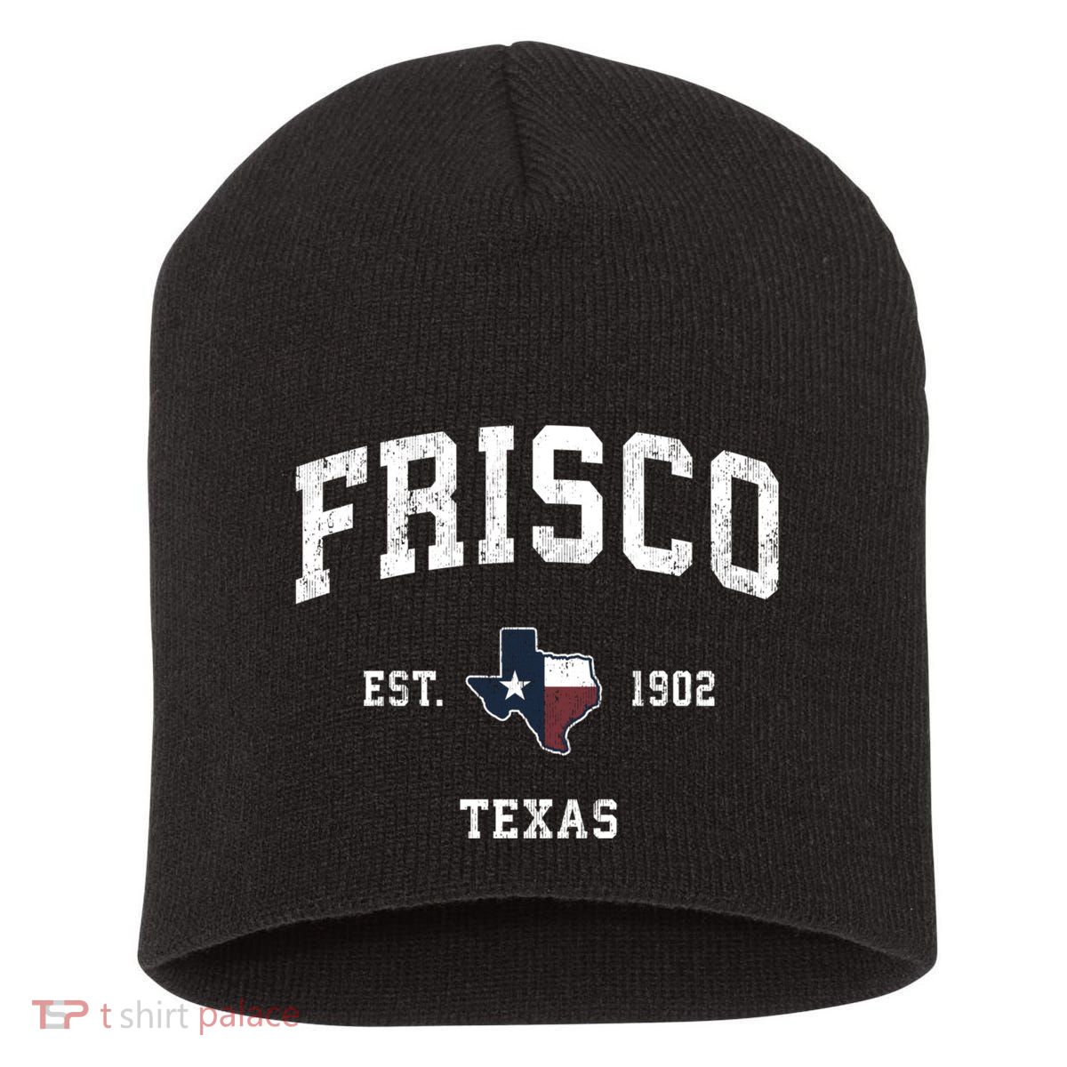 Frisco Texas Tx Vintage State Flag Sports Short Acrylic Beanie