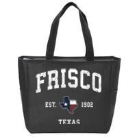 Frisco Texas Tx Vintage State Flag Sports Zip Tote Bag