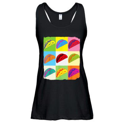 Funny Taco Taco Art Mexican Food Taco Lover Ladies Essential Flowy Tank