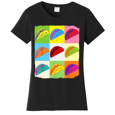 Funny Taco Taco Art Mexican Food Taco Lover Women's T-Shirt