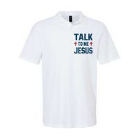 Funny Talk To Me Jesus Christ Vintage Softstyle Adult Sport Polo