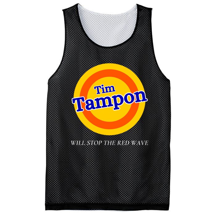 Funny Tampon Tim Will Stop The Red Wave Mesh Reversible Basketball Jersey Tank