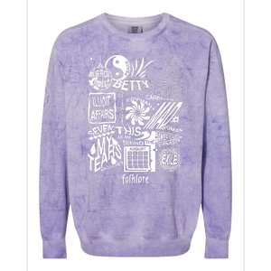 Folklore Tracklist Ts Colorblast Crewneck Sweatshirt