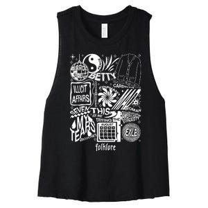 Folklore Tracklist Ts Women's Racerback Cropped Tank