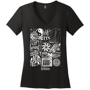 Folklore Tracklist Ts Women's V-Neck T-Shirt