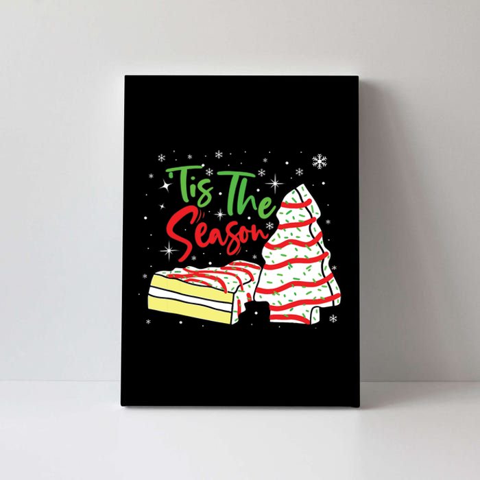 Funny Tis The Season Design Christmas Tree Cakes Debbie Canvas